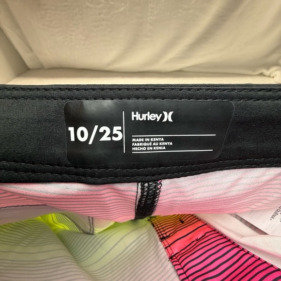 NWT Hurley Boys Board Swim Shorts - Pink, Yellow, Blue - Picture 3 of 9